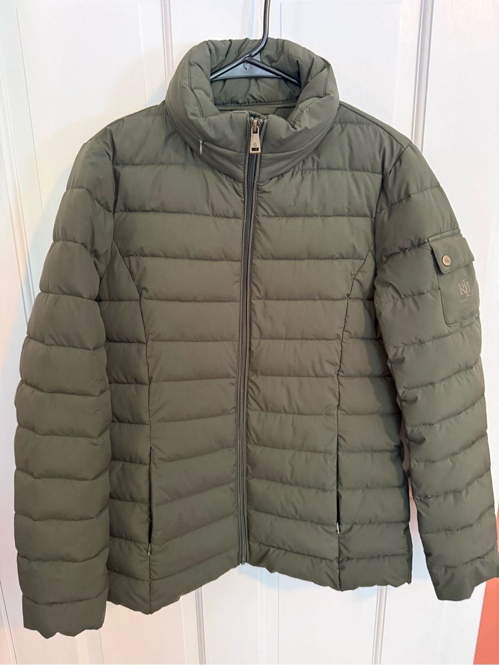 Ralph Lauren Olive Quilted Puffer Jacket